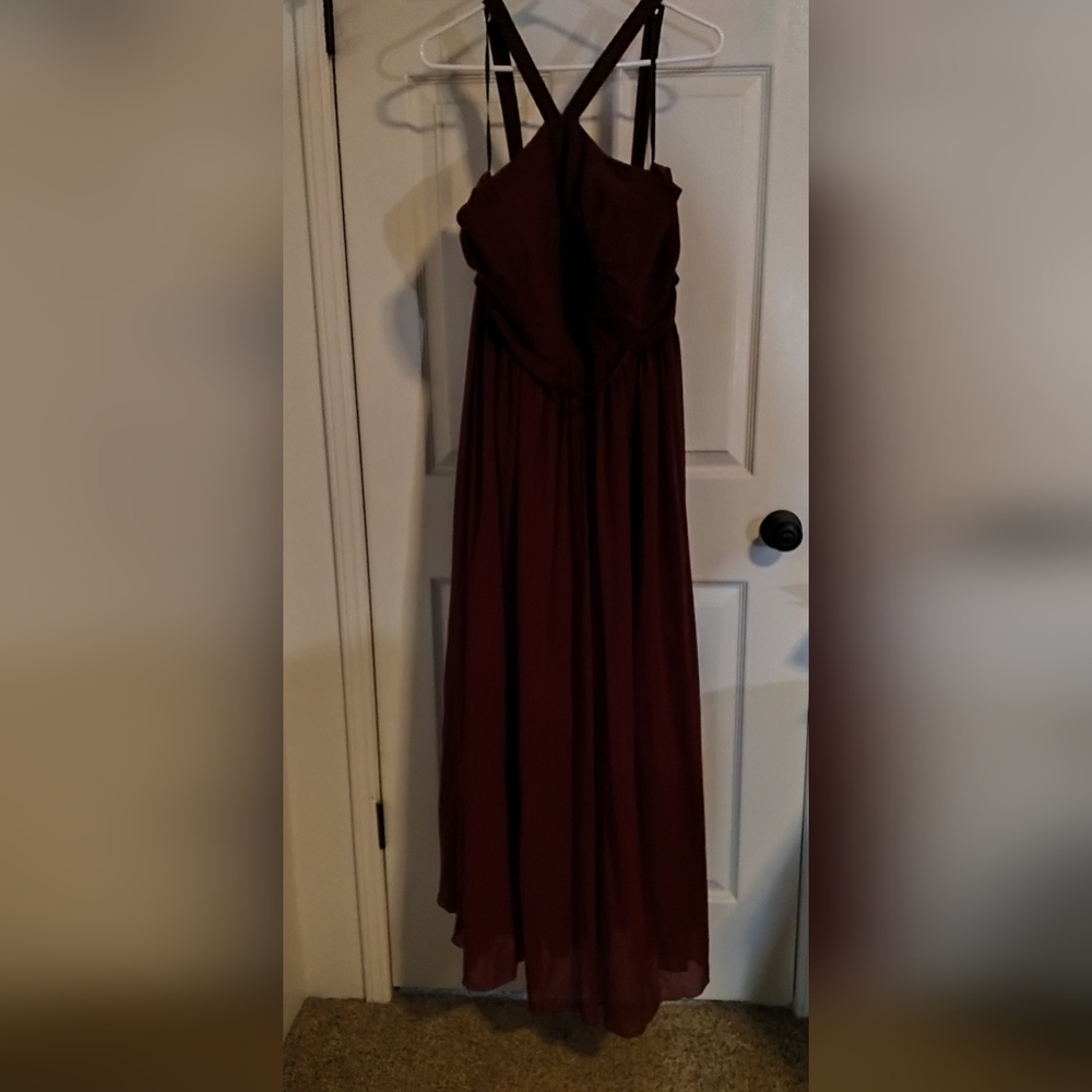 CLEAR OUT PRICE DROP! Shein Elegant Burgundy Evening Dress - Picture 4 of 10